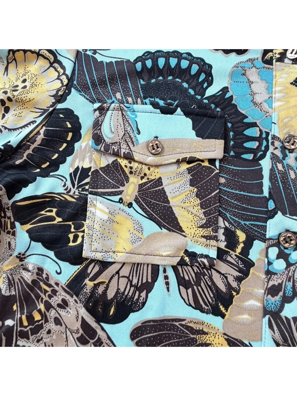 Tory Burch Silk Button-Up Shirt with Butterfly Print Size M